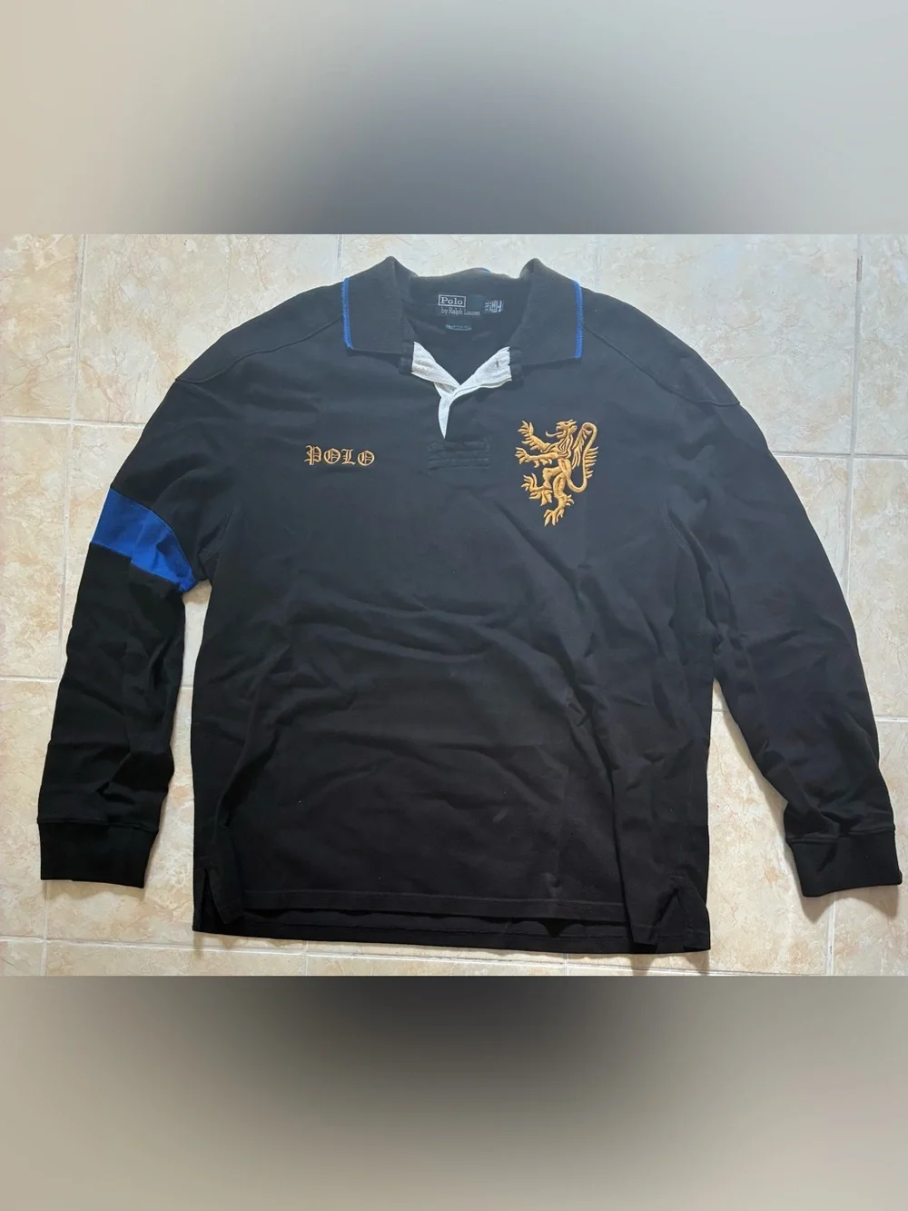 Vintage 90s Ralph Lauren Embroidered Rugby Polo Sz XL